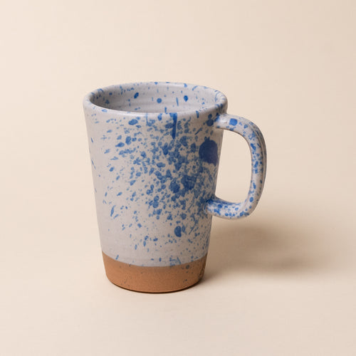 Stoneware Latte Mug in Royal Speckle