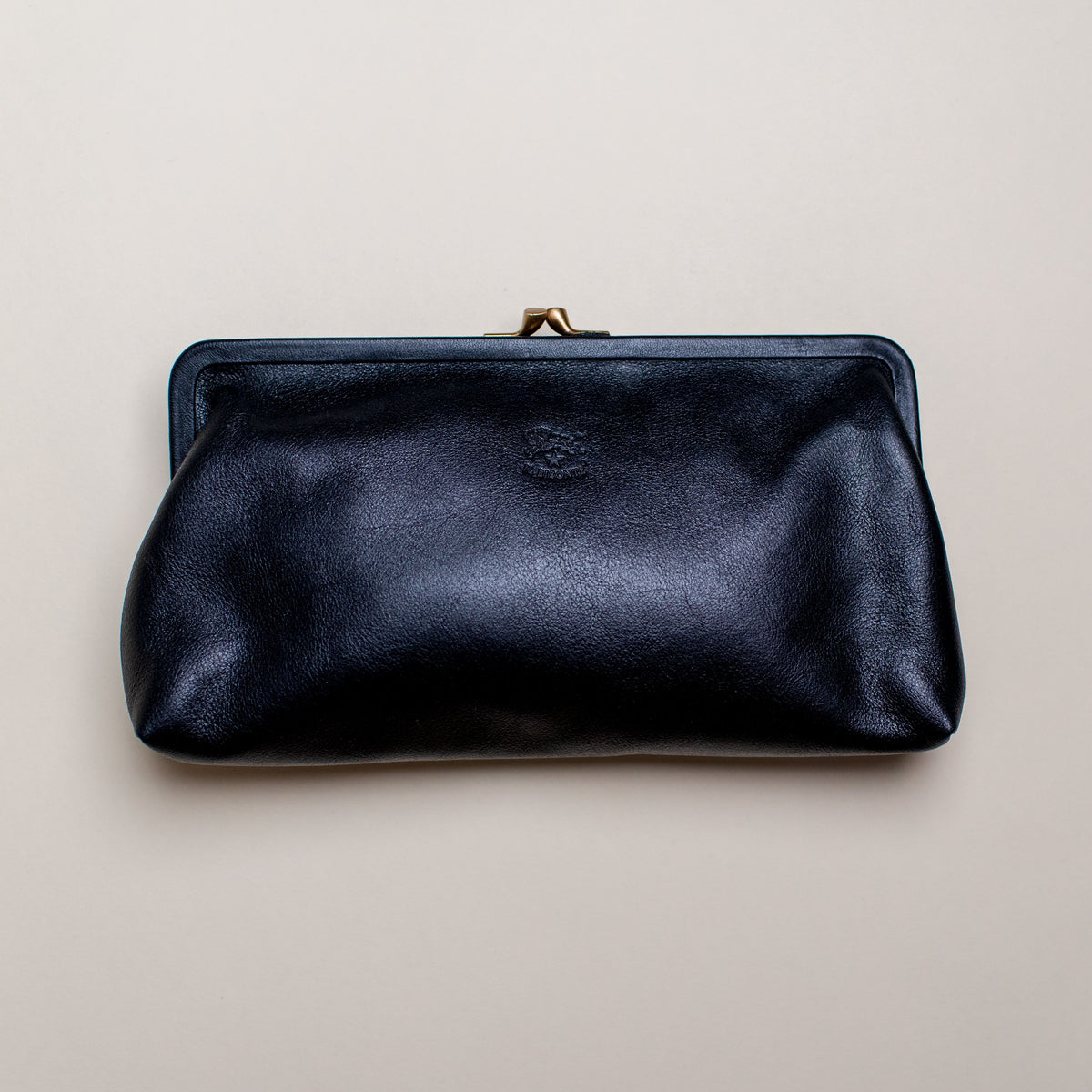 Giulia  Women's Clutch Bag in Leather color Blue Denim – Il Bisonte