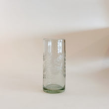 Handblown Glassware Etched Tall Glass