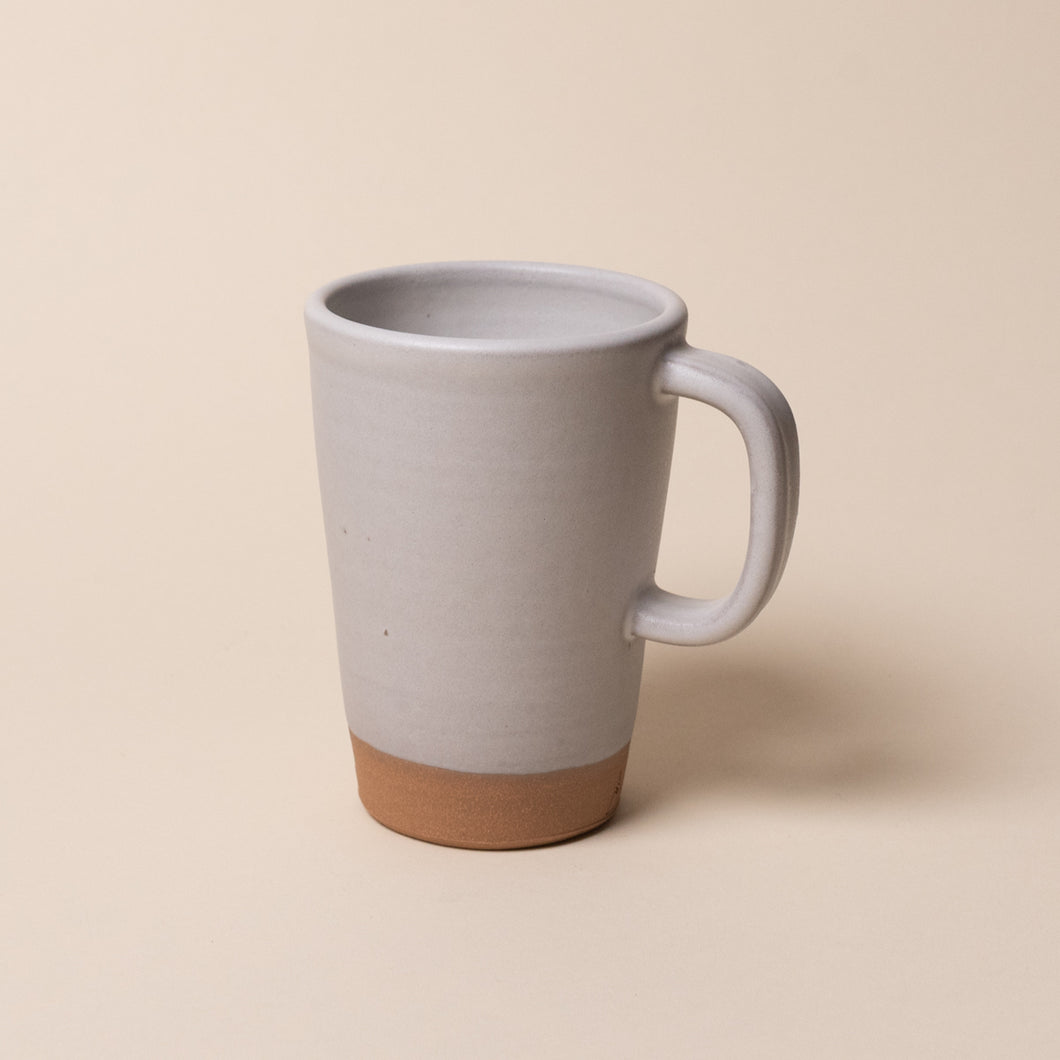 Stoneware Latte Mug in Matte White