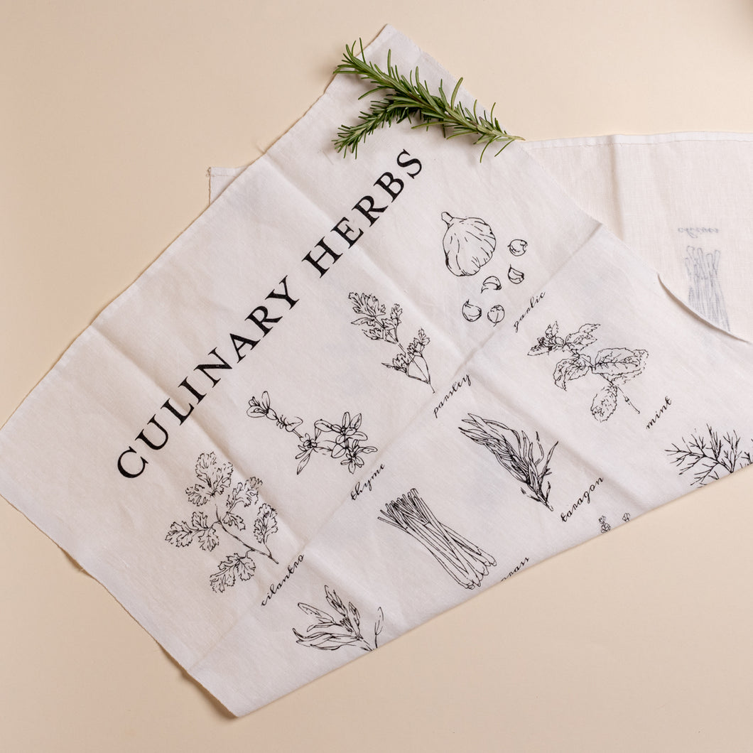 Culinary Herbs Kitchen Towel