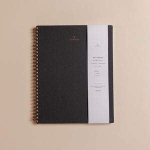 Charcoal Grid-Lined Notebook