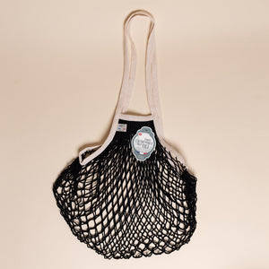 Black + White French Market Net Bag